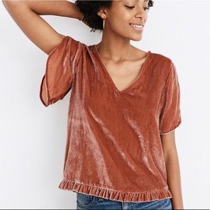 Madewell tulip-sleeve ruffle top